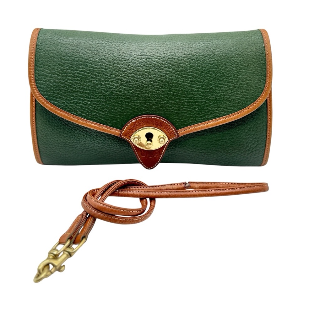 Dooney & Bourke Green and Brown Crossbody Bag